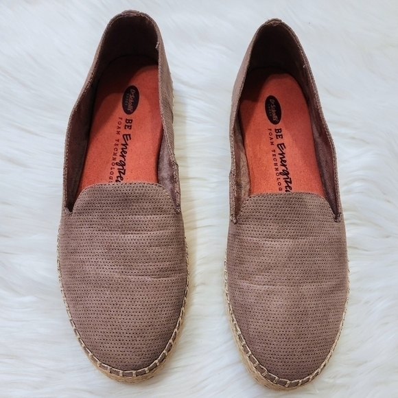 Dr Scholl's Lilac Perforated Espadrille Slip On Shoes 8M - Picture 4 of 11